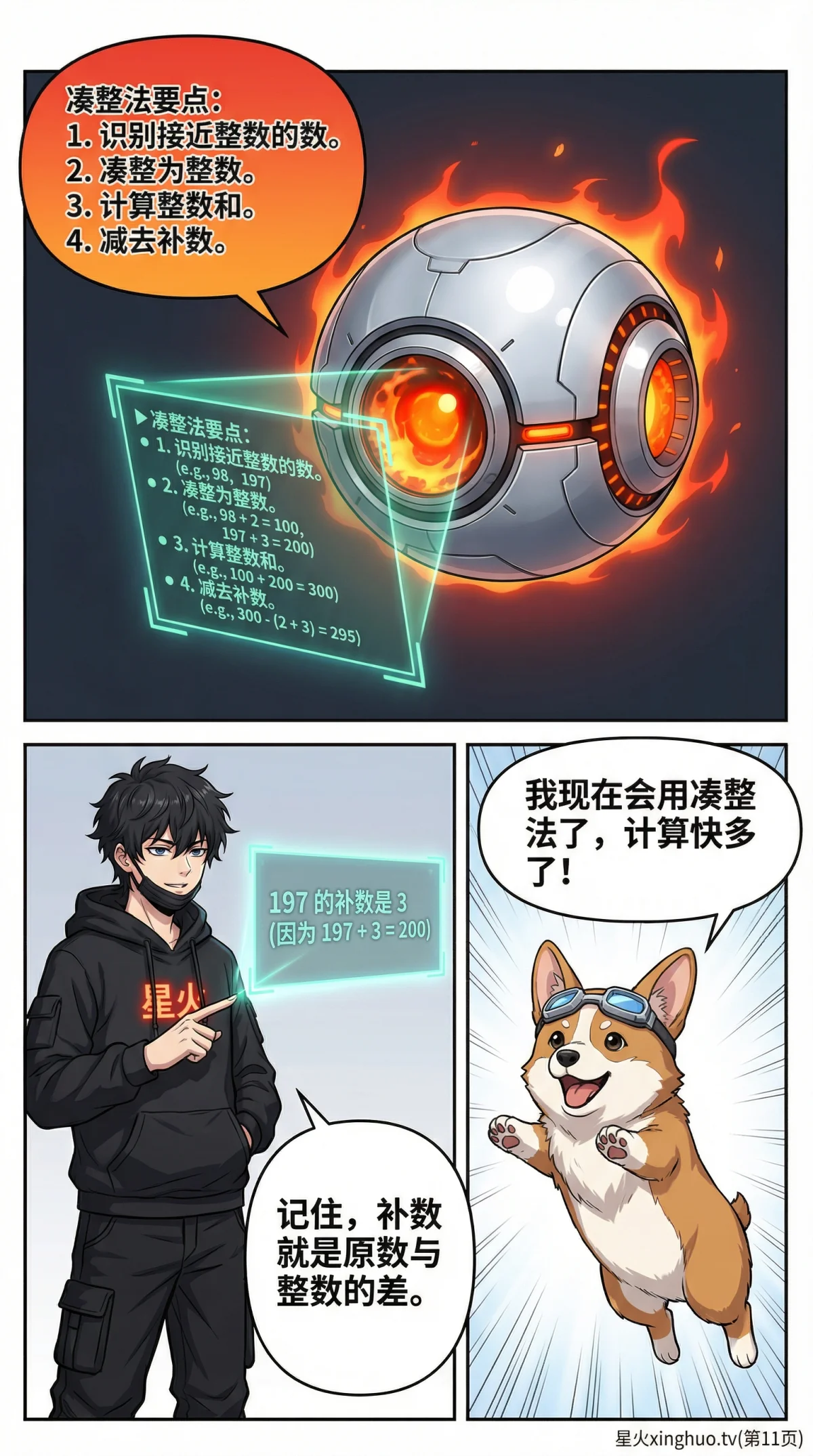 凑整法巧算加减法详解：技巧、练习题与数感培养 | 小学数学 - 第 11 页