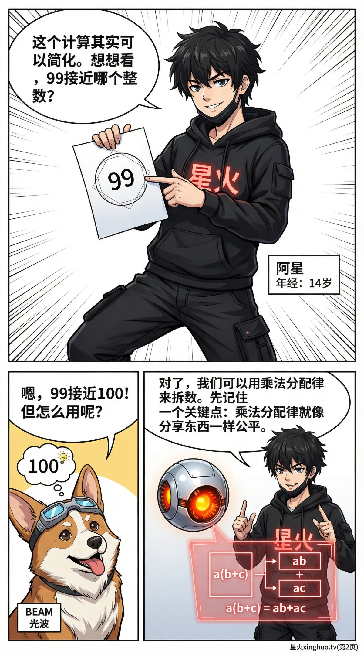 乘法分配律详解：小学数学简便计算技巧与练习题 - 第 2 页