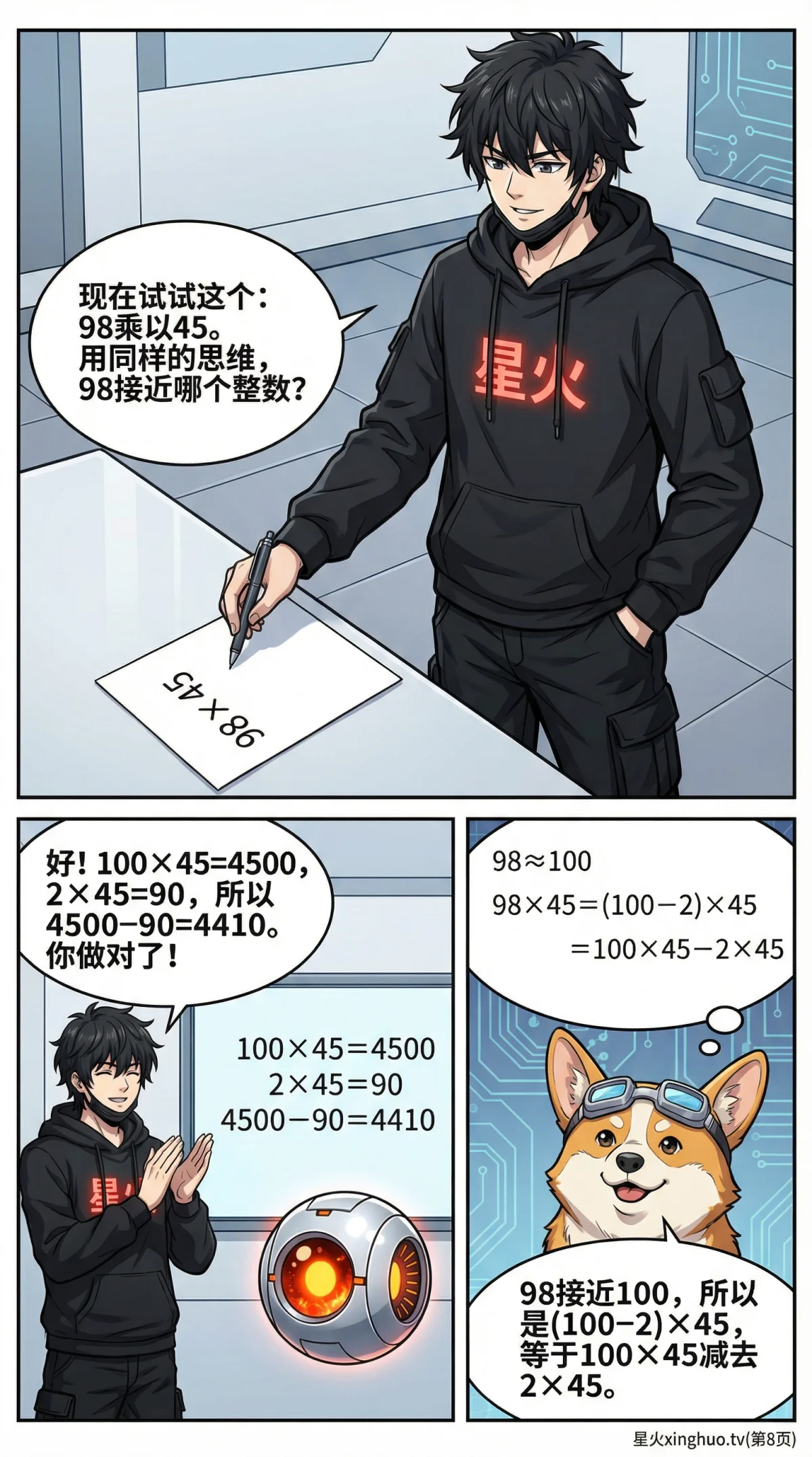 乘法分配律详解：小学数学简便计算技巧与练习题 - 第 8 页