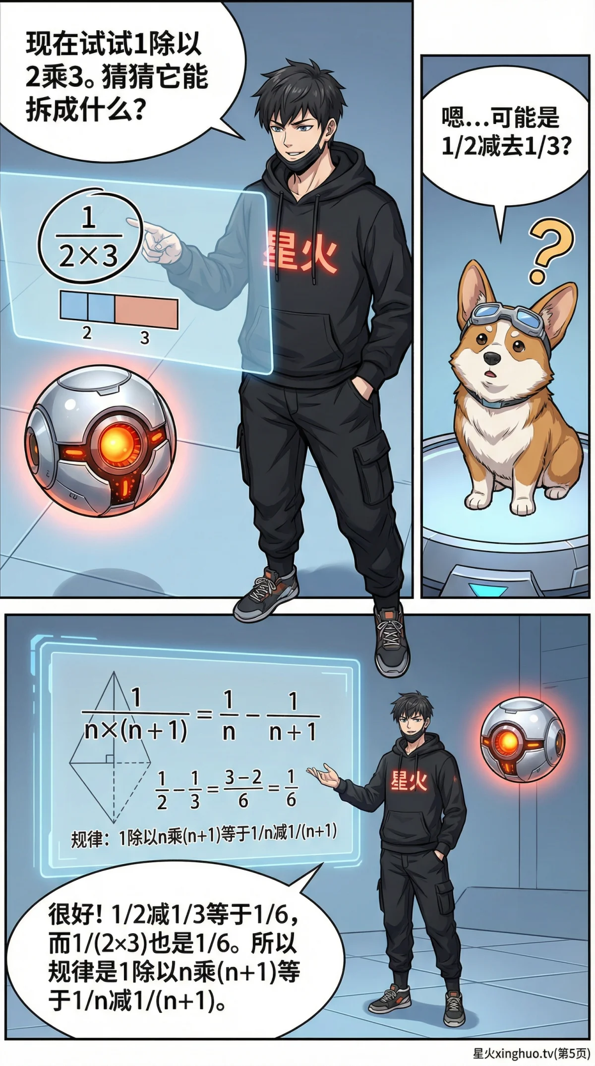 裂项相消法计算分数求和：原理、例题与技巧详解 - 第 5 页