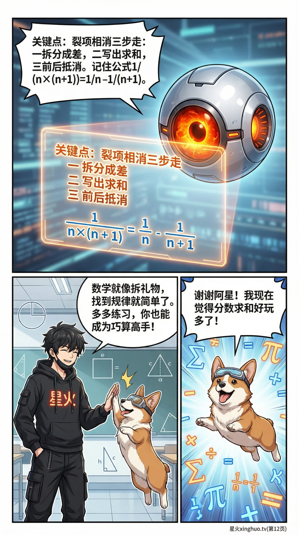 裂项相消法计算分数求和：原理、例题与技巧详解 - 第 11 页