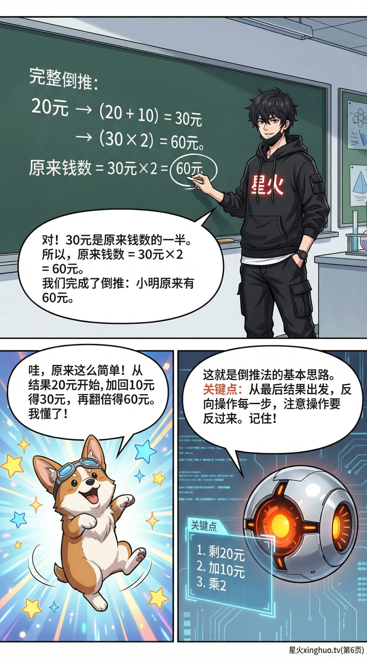 倒推法解题详解：小学数学应用题逆向思维方法与练习题 - 第 6 页