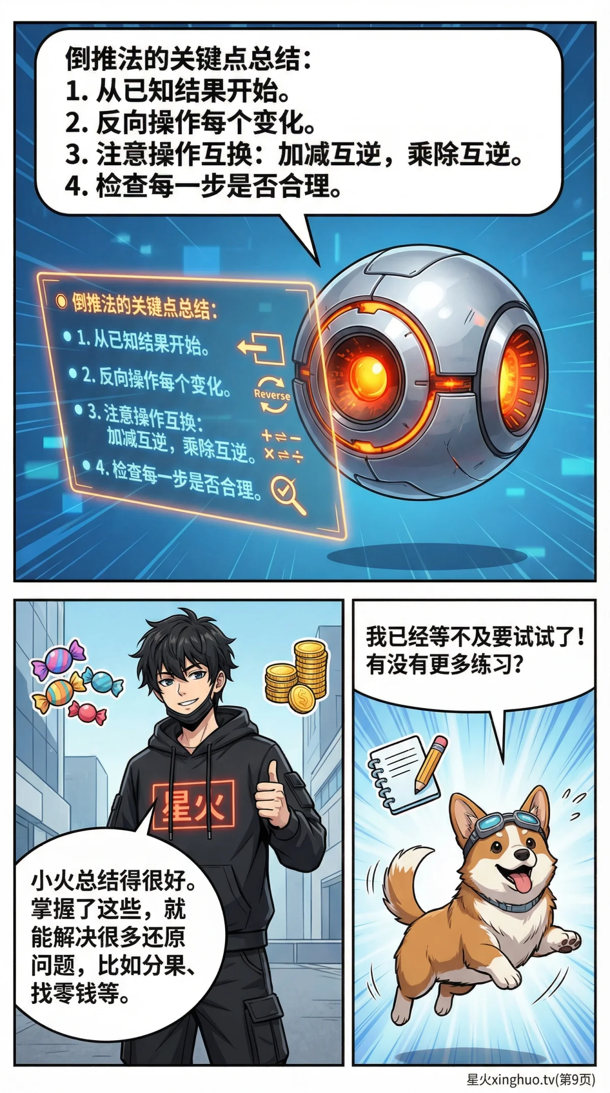 倒推法解题详解：小学数学应用题逆向思维方法与练习题 - 第 9 页