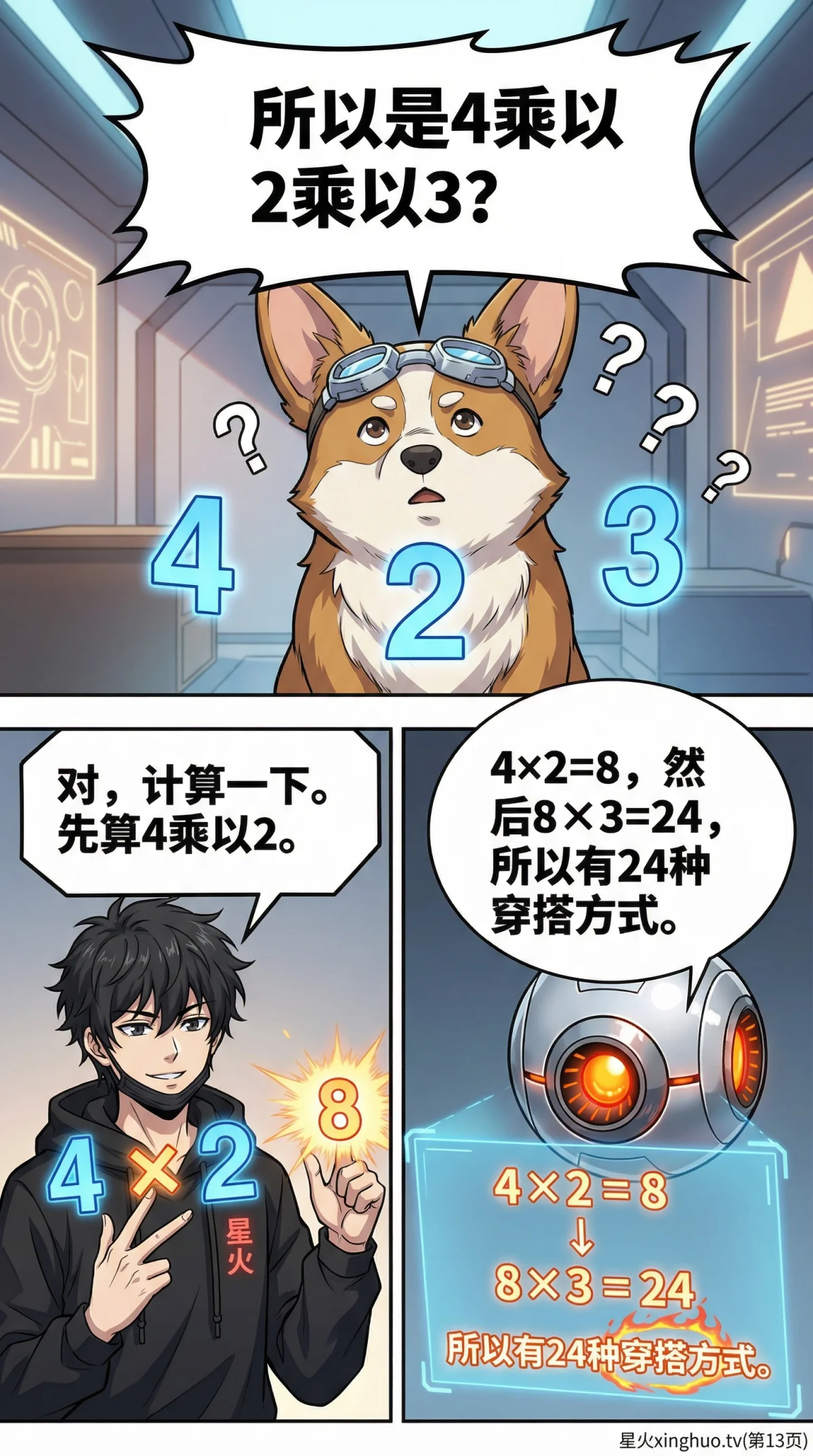 乘法原理详解：分步计数方法与练习题（小学数学思维） - 第 13 页