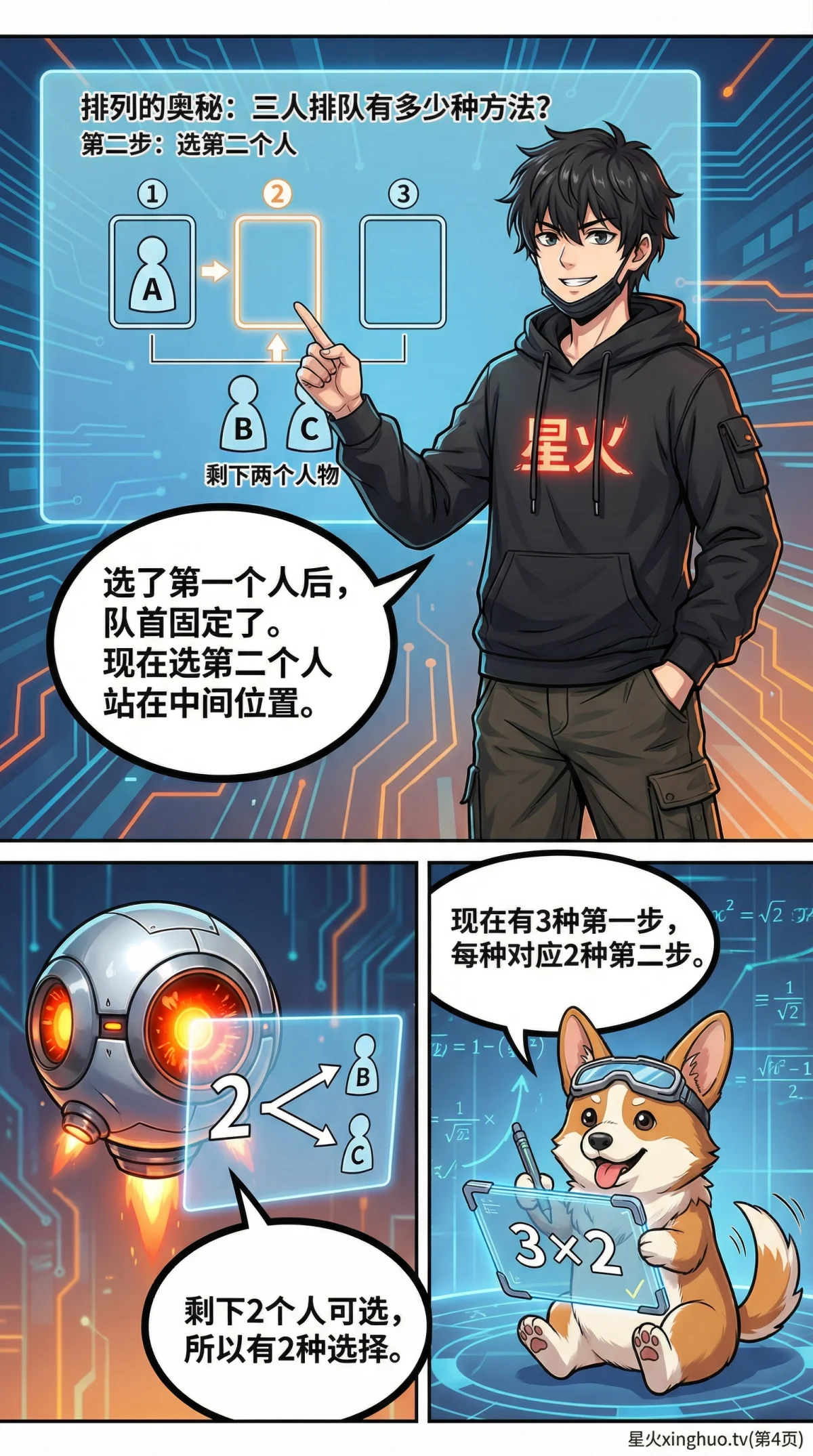 排列问题详解：公式、例题与解题步骤（初中/高中数学） - 第 3 页