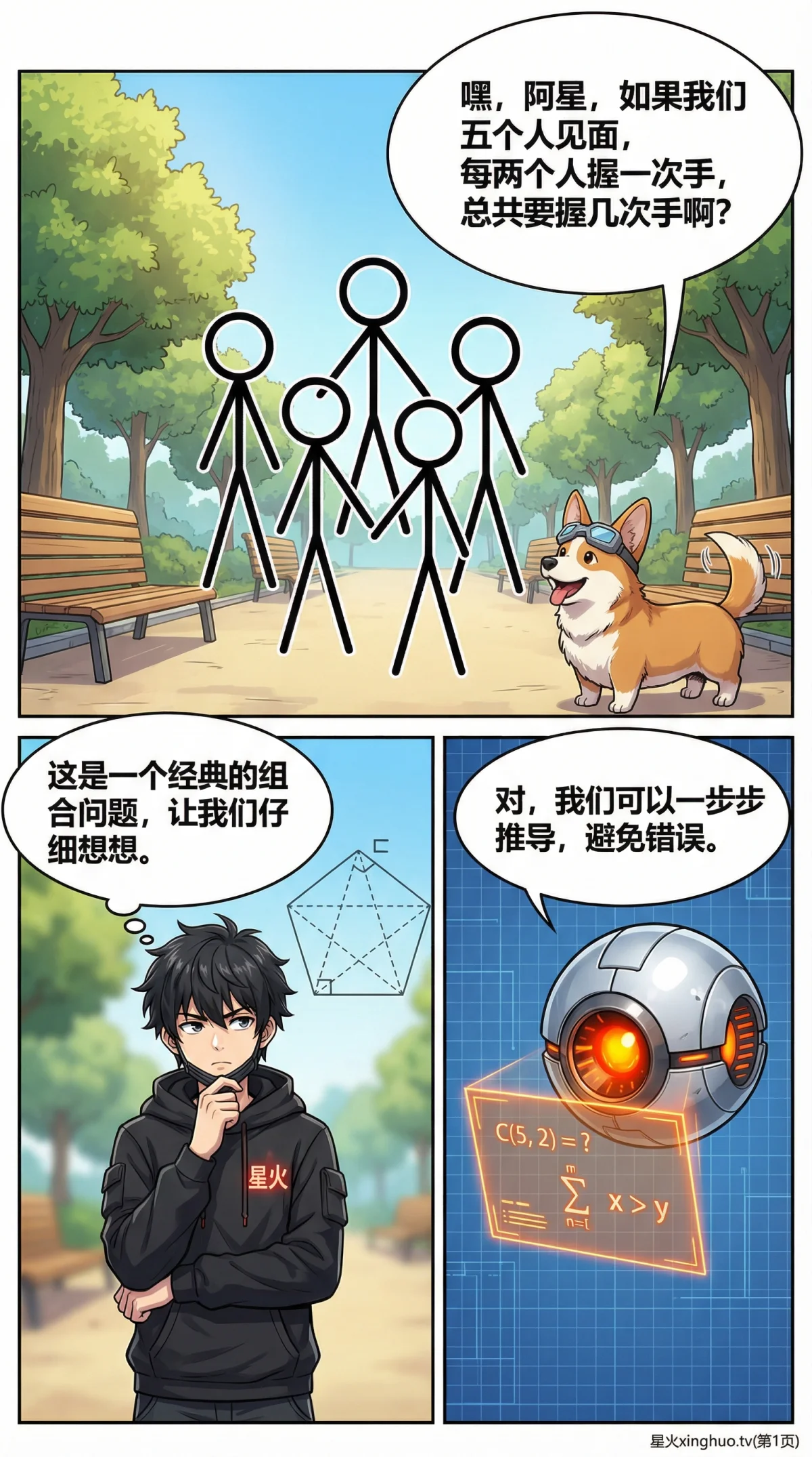 排列组合握手问题详解：公式推导、例题解析与常见题型 | 初中数学 - 第 1 页