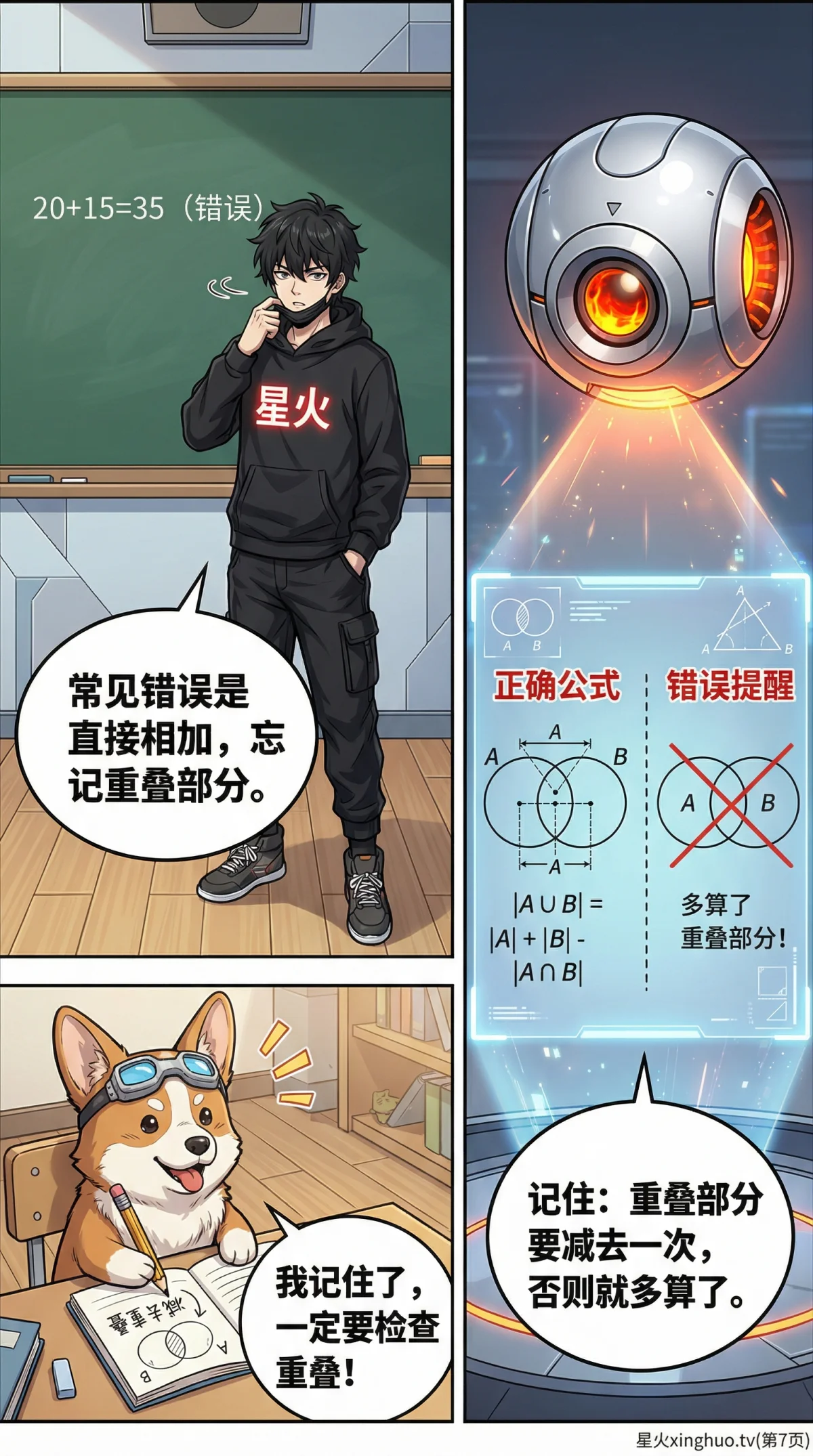 容斥原理两集合：公式、韦恩图与例题详解 | 小学数学思维 - 第 7 页