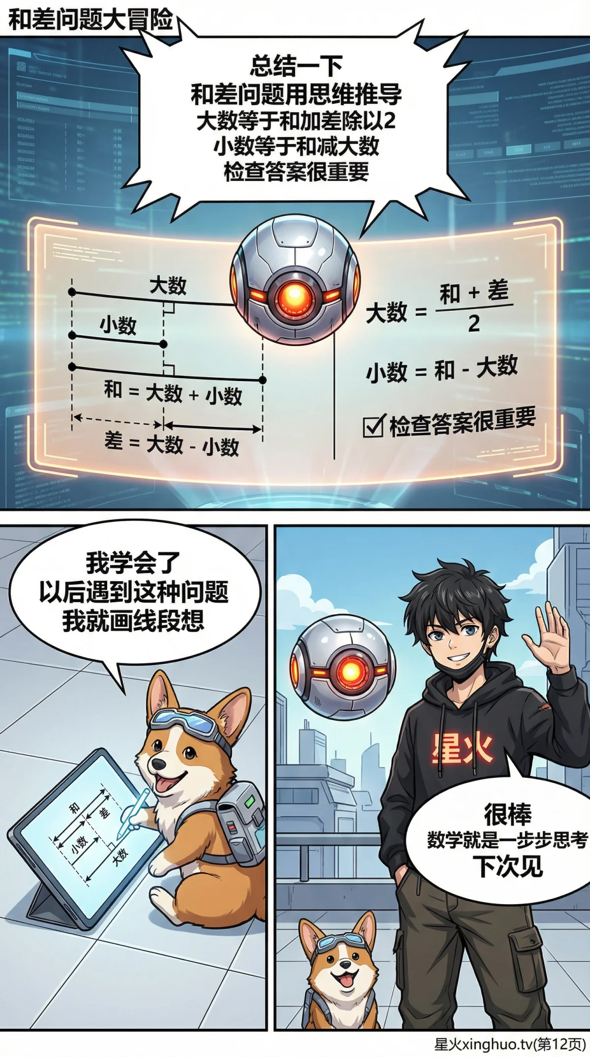 和差问题详解：公式推导、线段图解与练习题（小学数学应用题） - 第 12 页