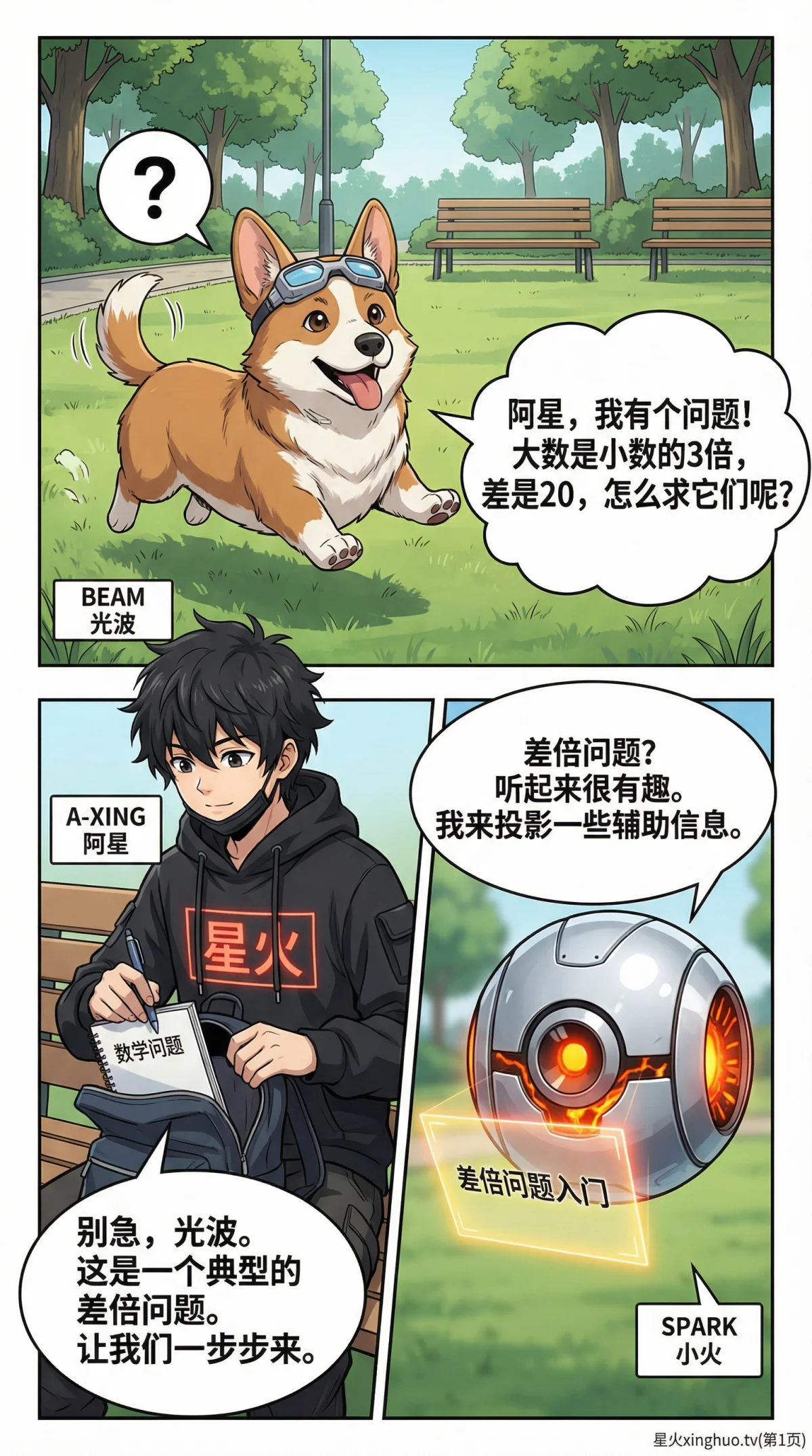 差倍问题解题方法详解：线段图解法与练习题(小学数学应用题) - 第 1 页