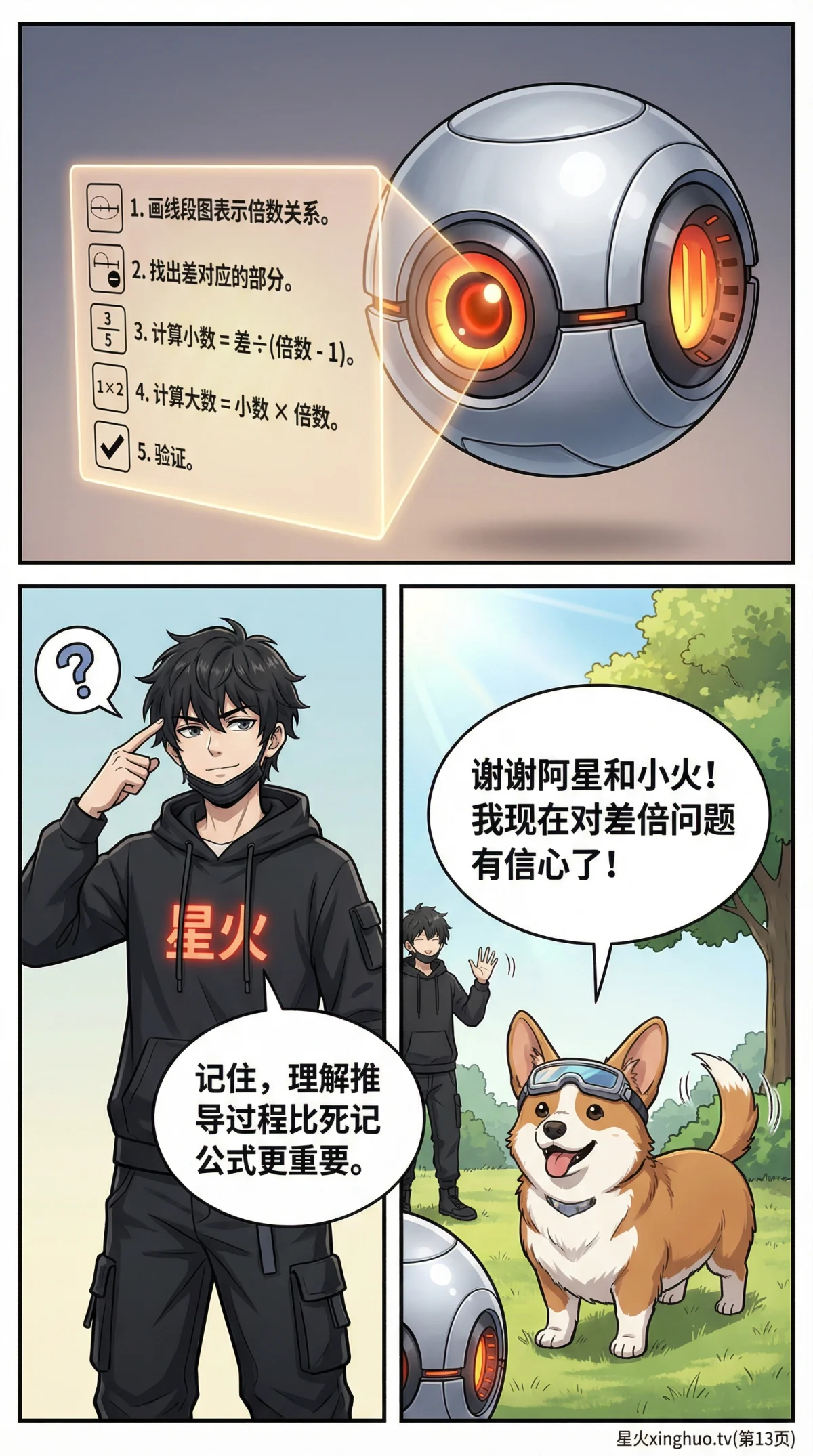 差倍问题解题方法详解：线段图解法与练习题(小学数学应用题) - 第 13 页