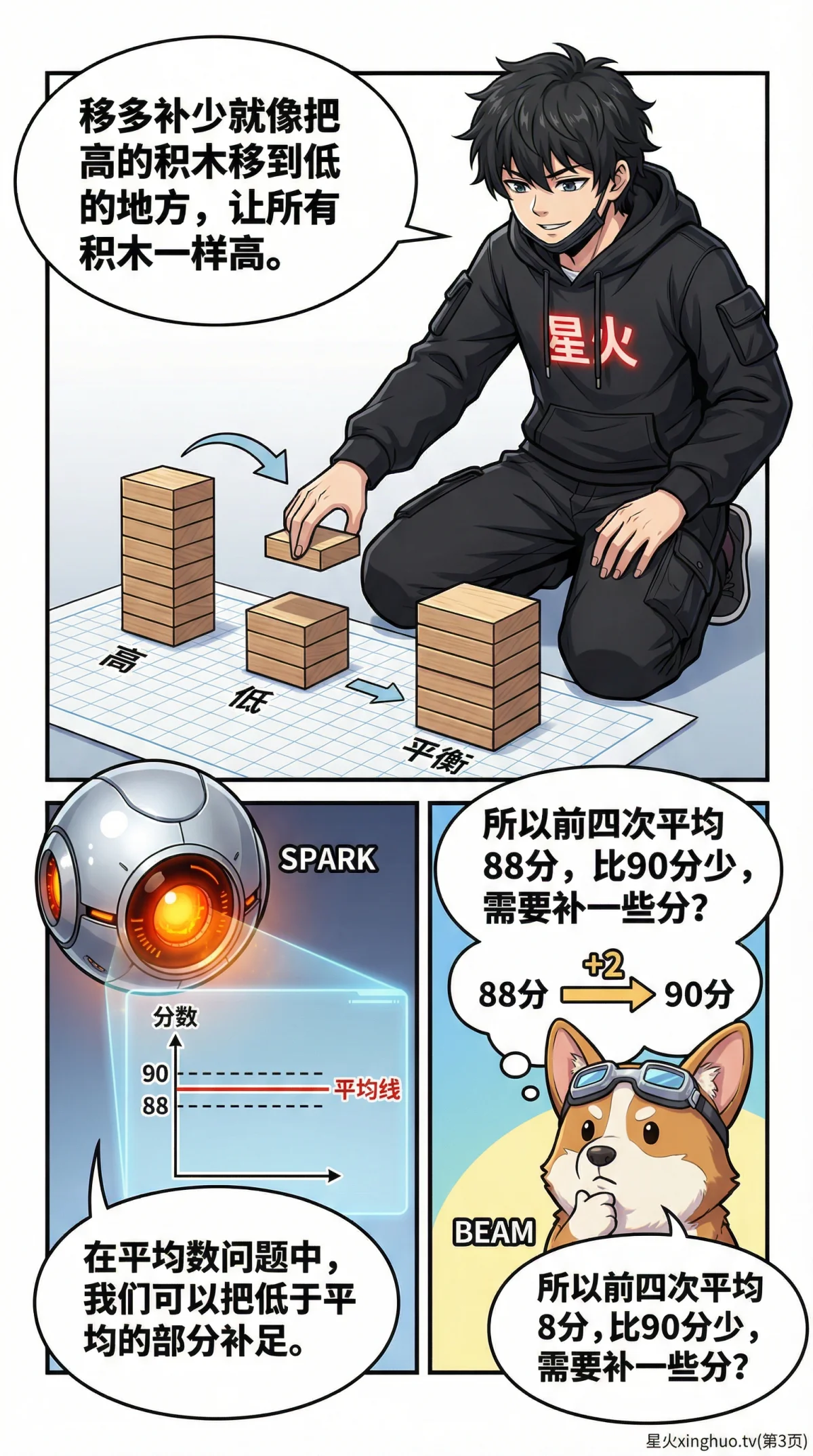 平均数问题详解：核心公式、解题步骤与练习题 | 小学数学 - 第 3 页