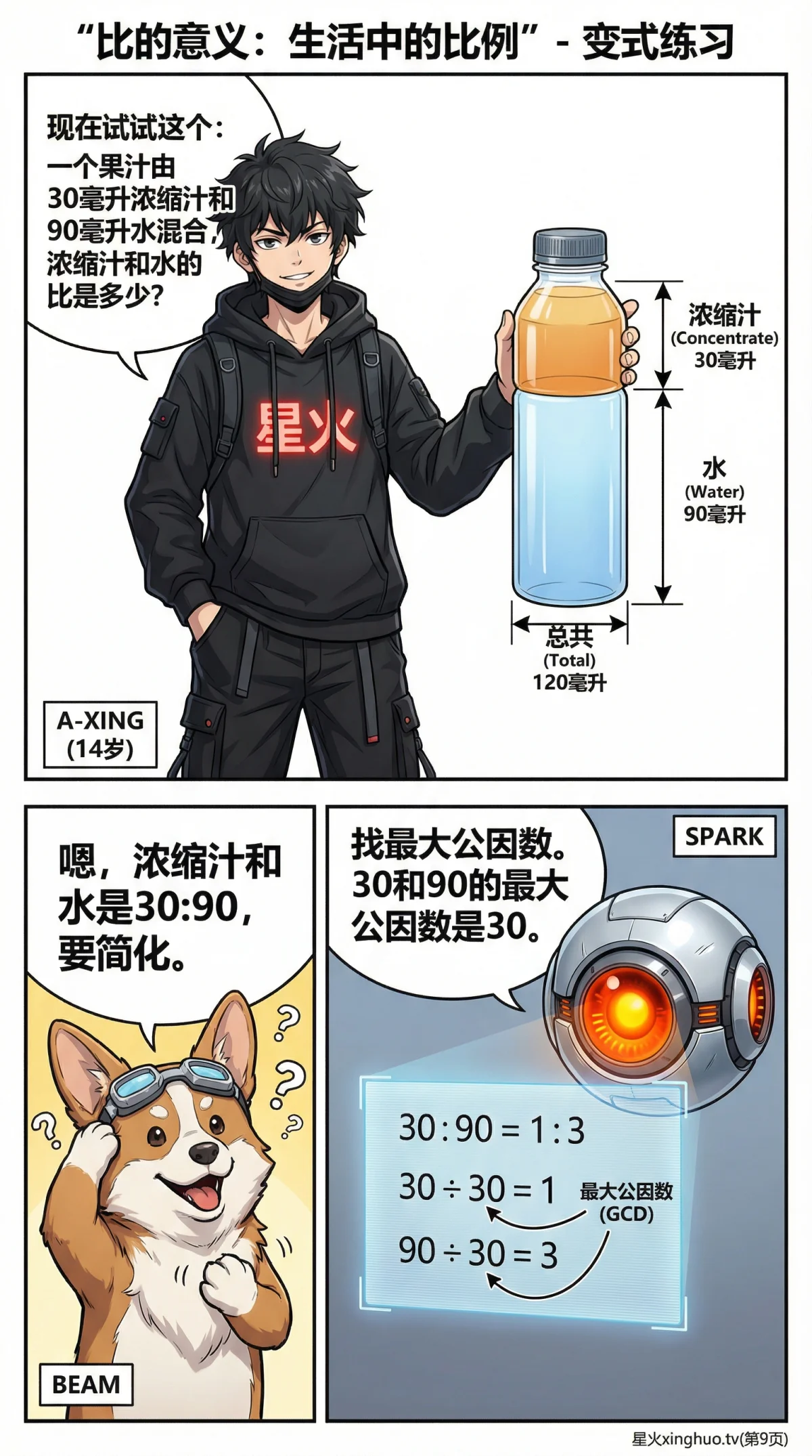 比的意义与生活中的比例详解：小学数学知识点与实例教学 - 第 9 页