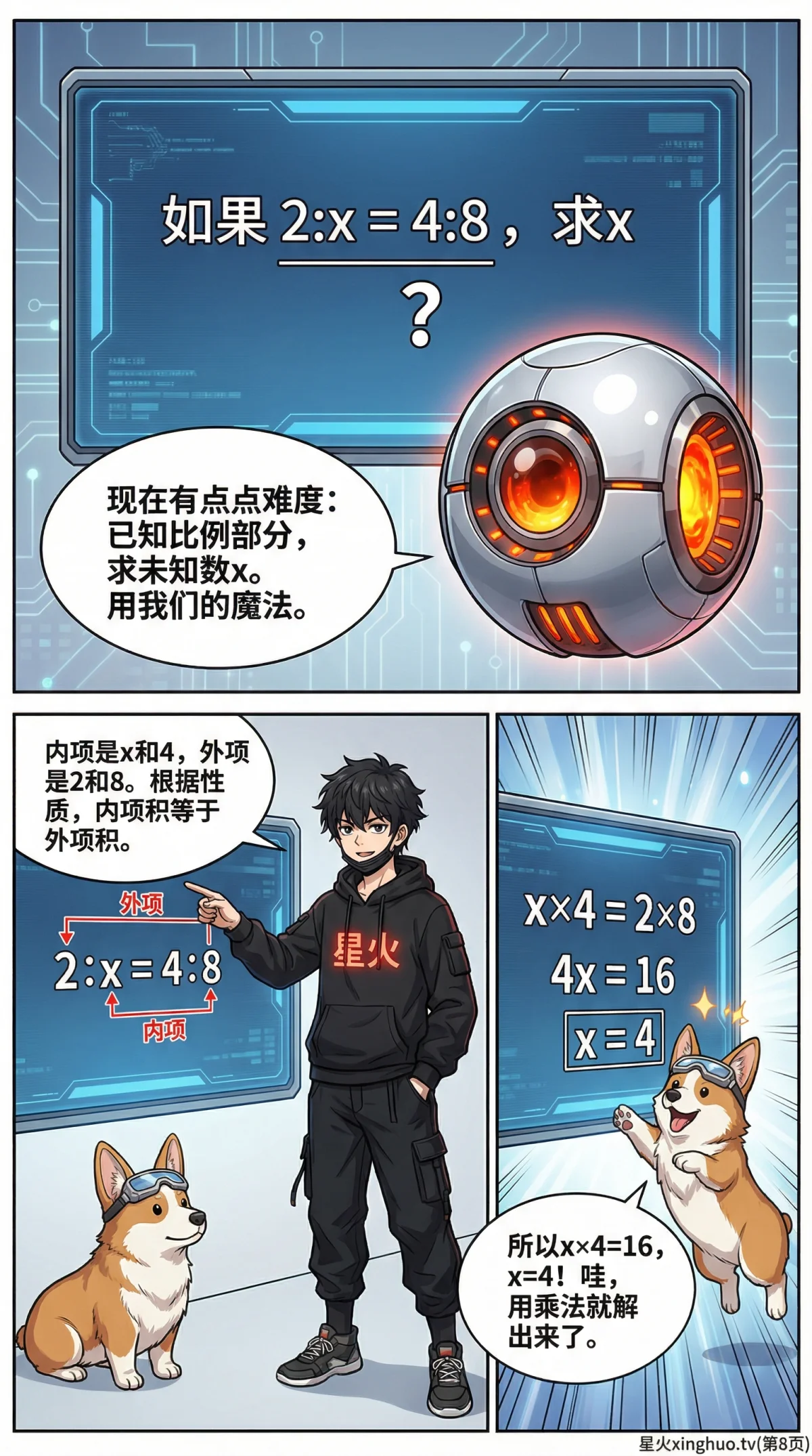 比例的内项与外项性质详解：定义、实例与练习题 | 数学基础 - 第 8 页