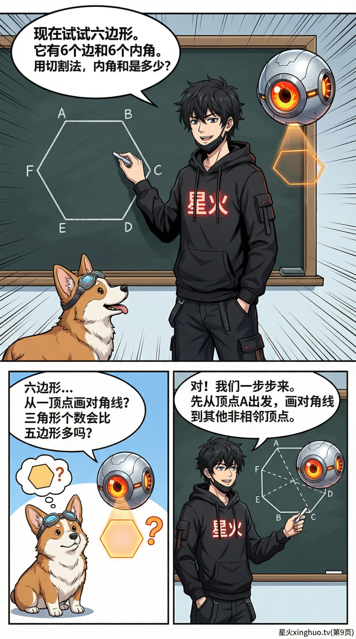 多边形内角和公式推导与切割法详解(含例题与证明) | 初中数学几何 - 第 9 页