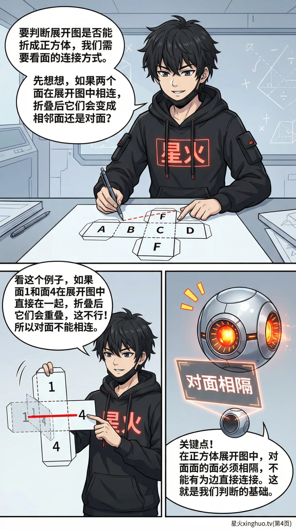 立体几何展开图判断方法与解题技巧详解 | 初中数学几何 - 第 4 页