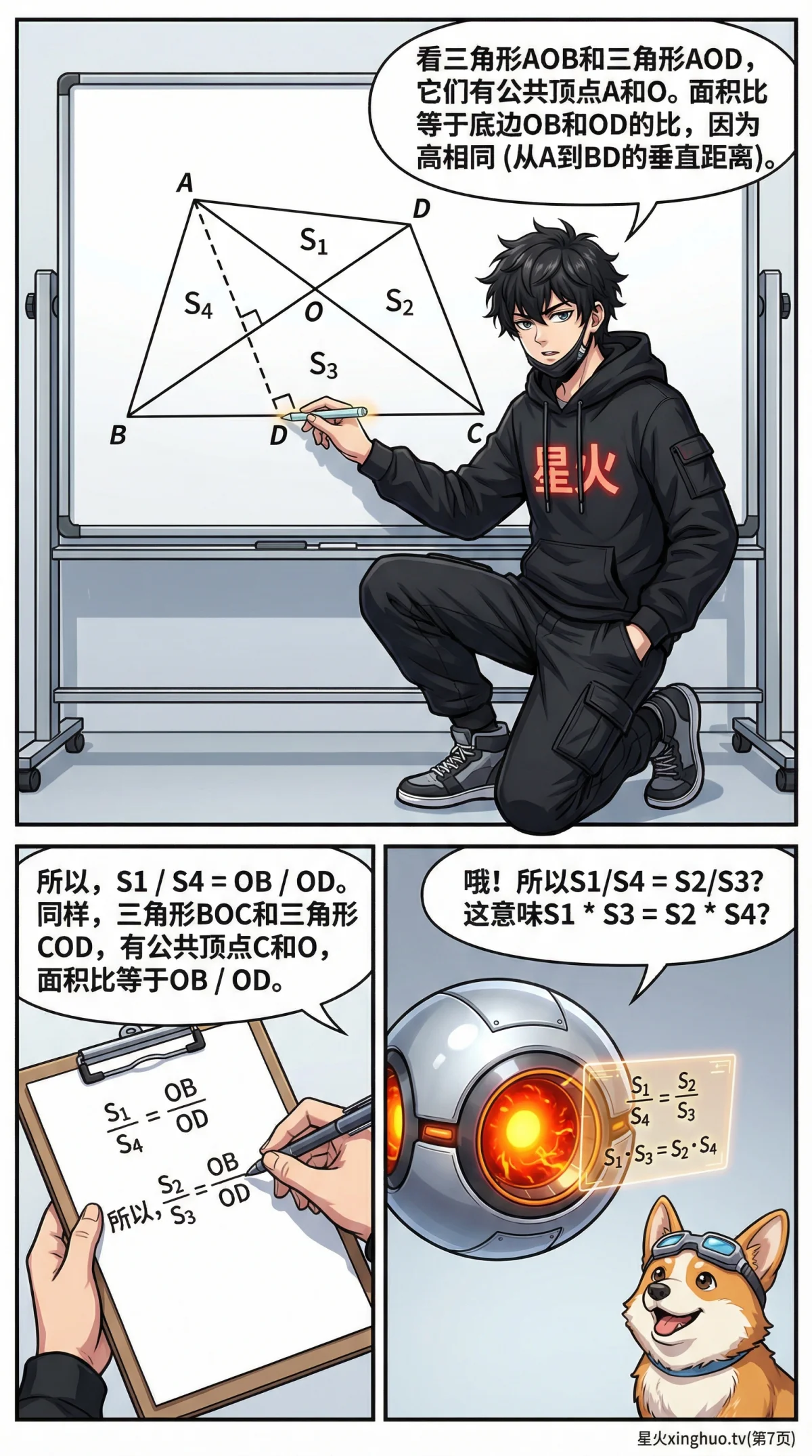 蝴蝶模型(四边形)详解：面积比例与交叉线定理证明与应用 | 初中数学几何 - 第 7 页