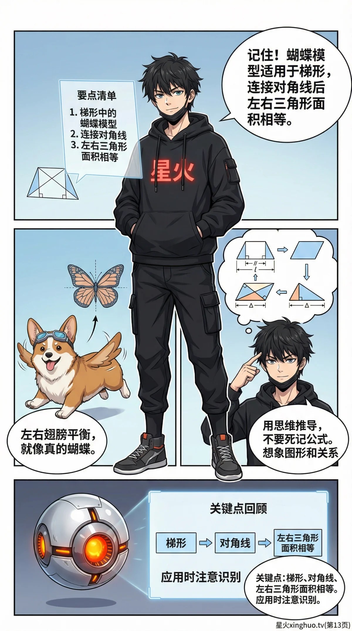 蝴蝶模型(梯形)详解：面积比例与交叉线定理 | 几何证明教学 - 第 13 页