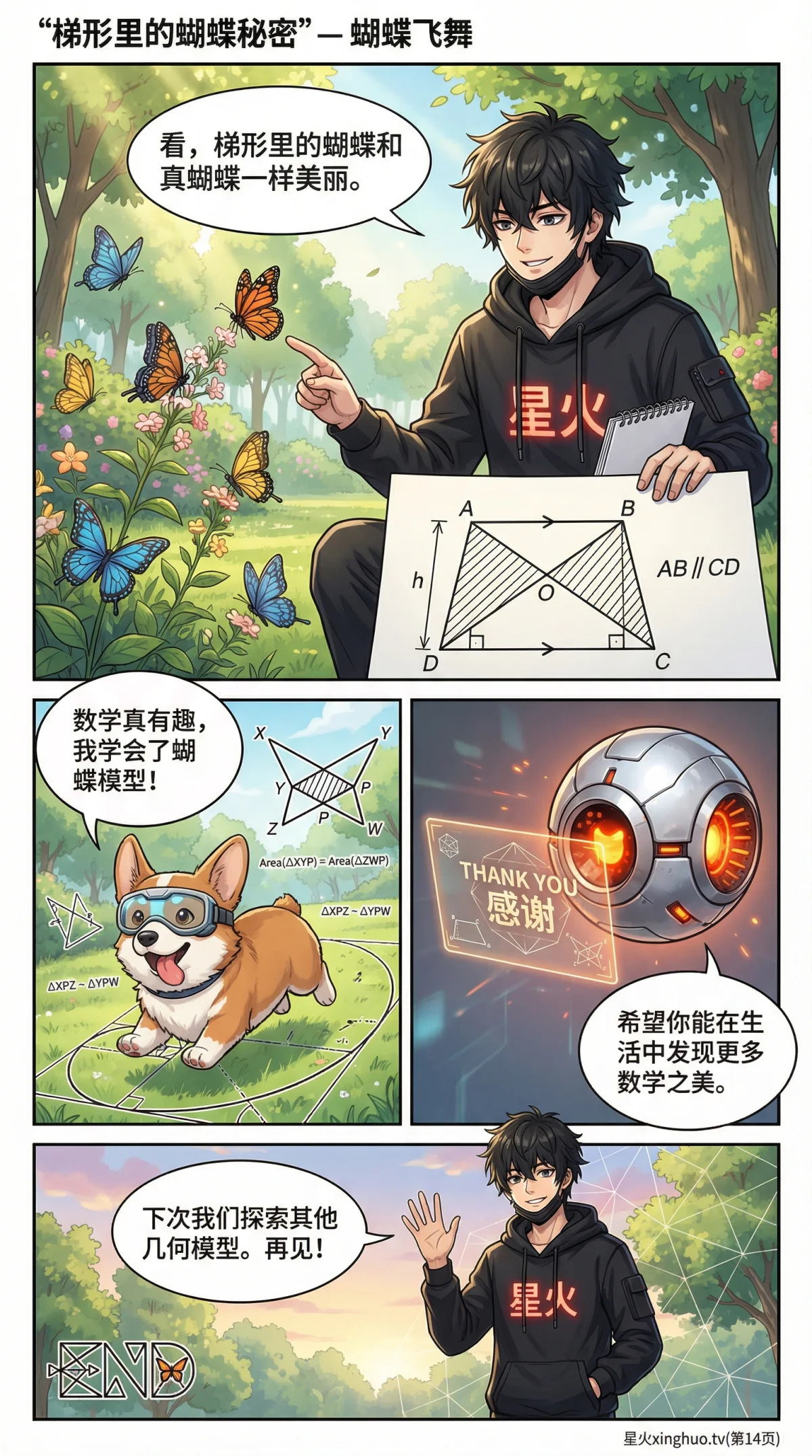 蝴蝶模型(梯形)详解：面积比例与交叉线定理 | 几何证明教学 - 第 14 页