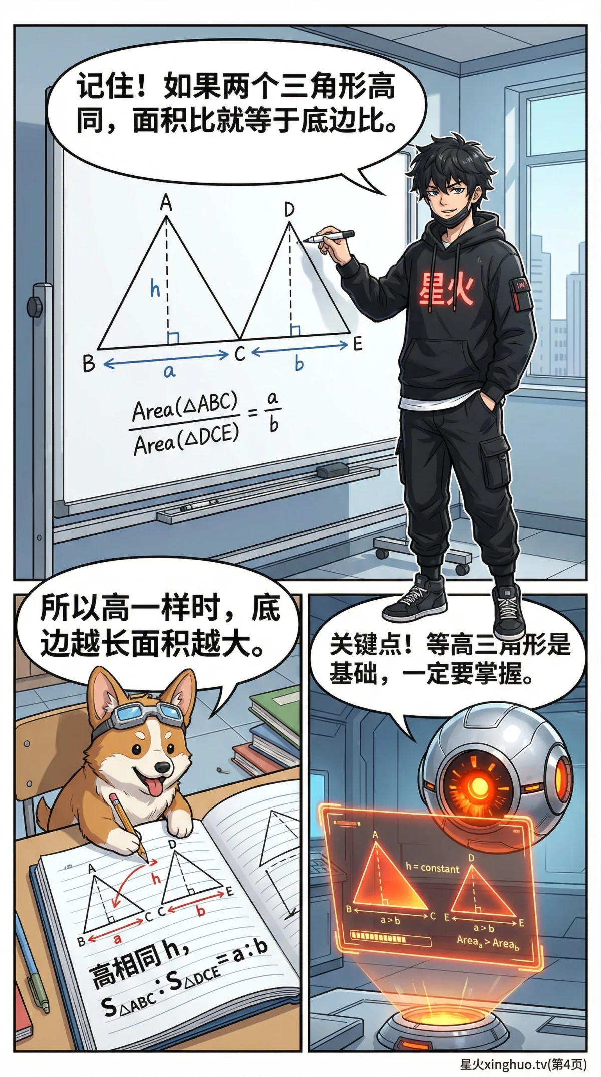 燕尾模型详解：面积比例证明与经典例题解析 | 几何模型教学 - 第 4 页