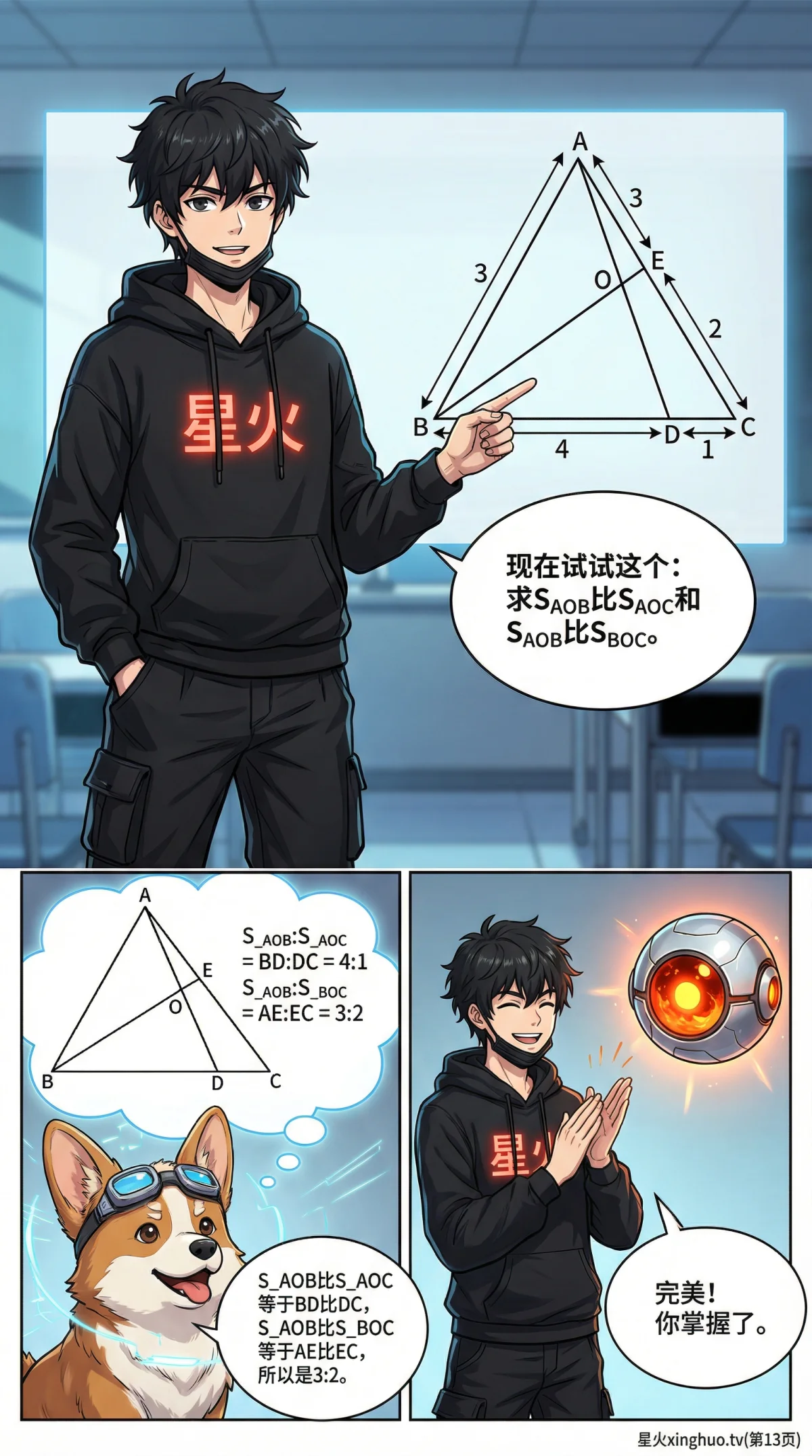 燕尾模型详解：面积比例证明与经典例题解析 | 几何模型教学 - 第 13 页