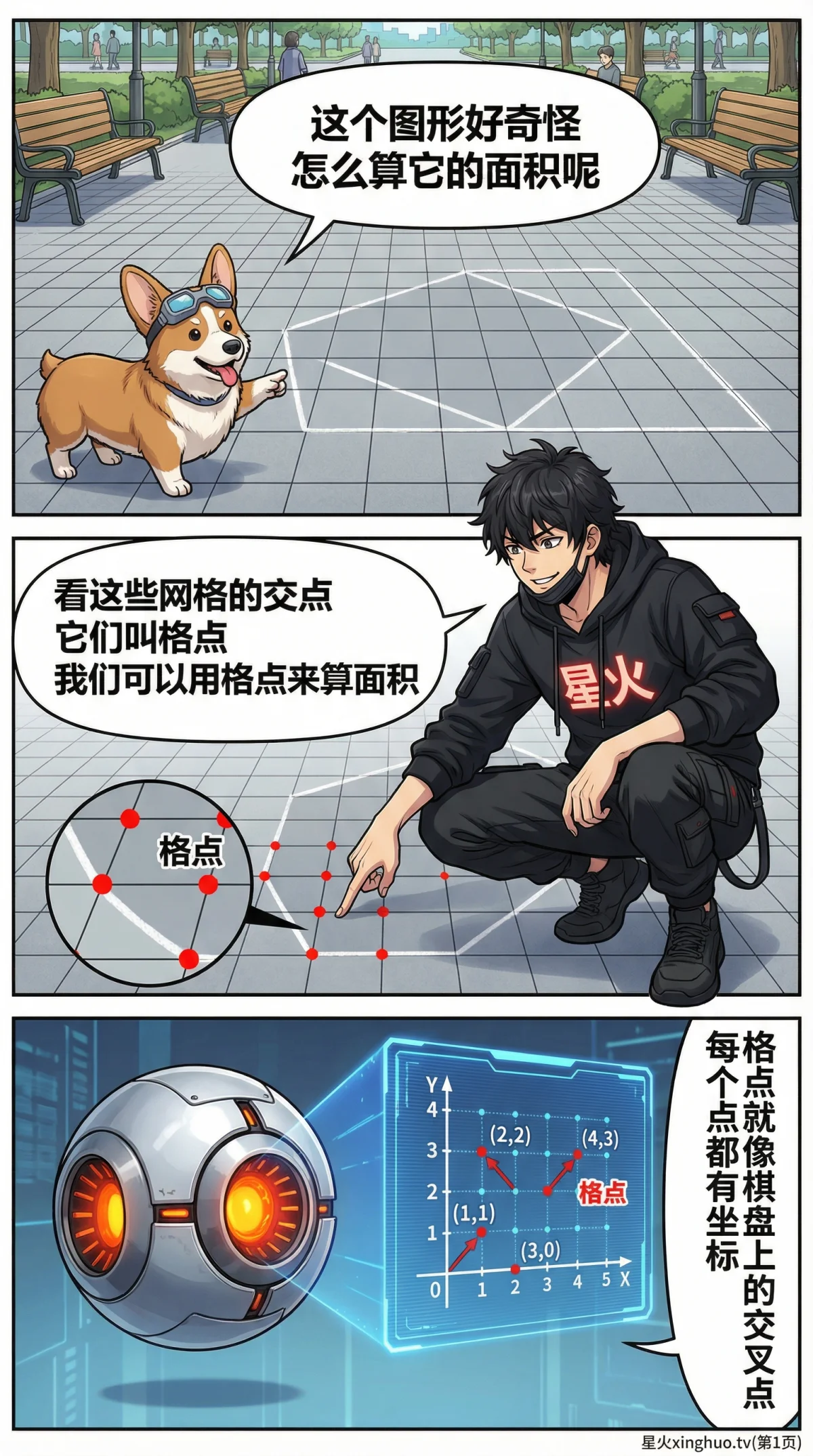 毕克定理详解：格点面积公式、证明与例题（初中/小学数学） - 第 1 页