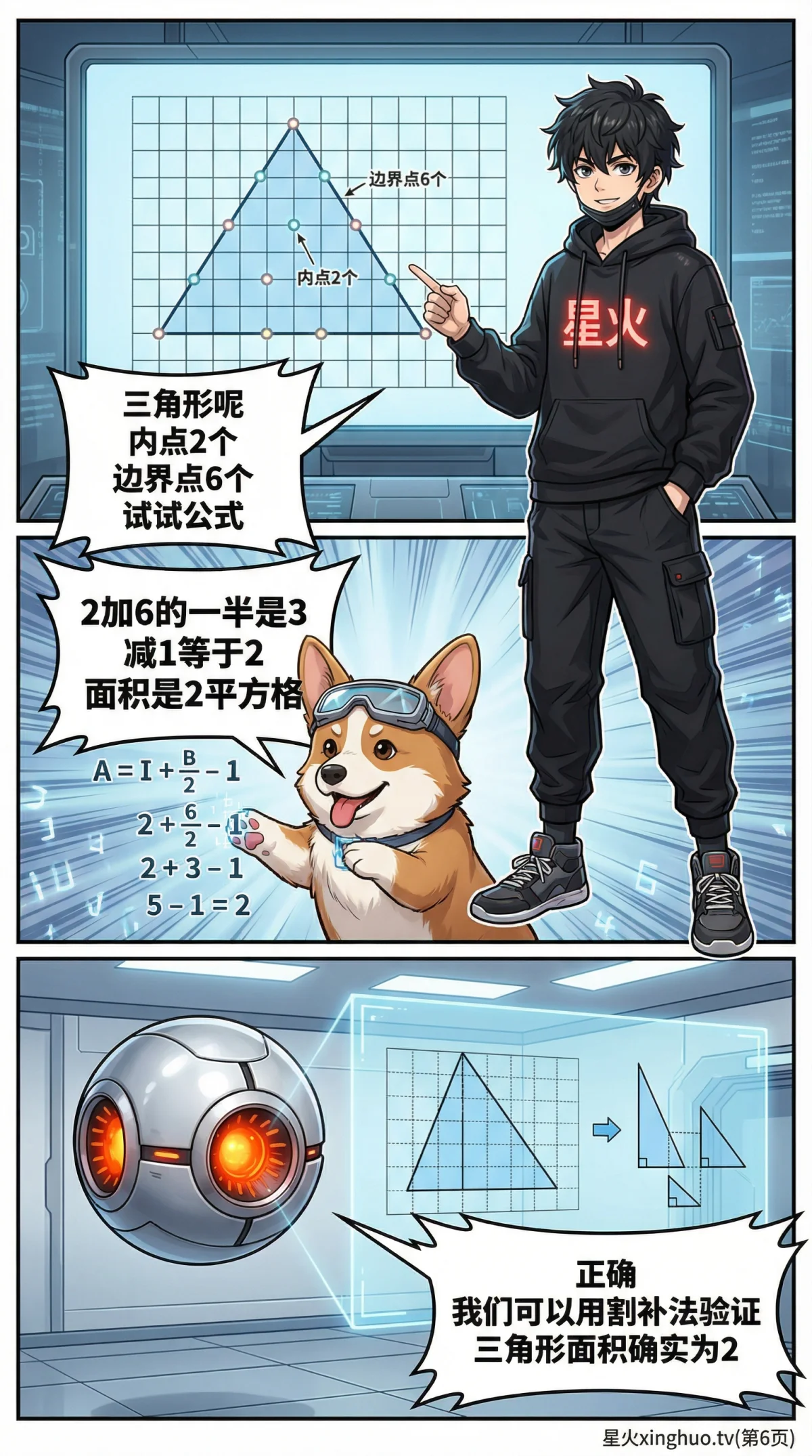 毕克定理详解：格点面积公式、证明与例题（初中/小学数学） - 第 6 页