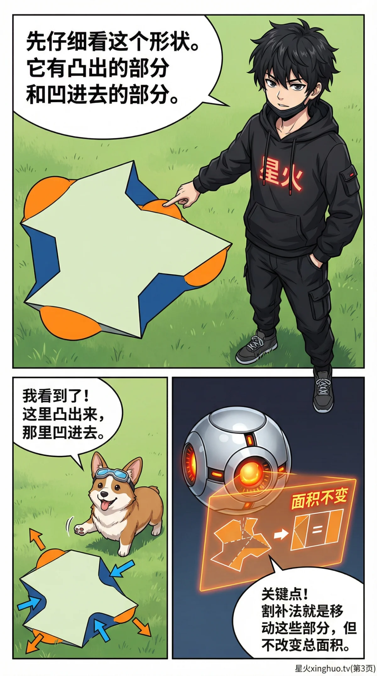 割补法求面积：原理、步骤与典型例题详解 - 第 3 页