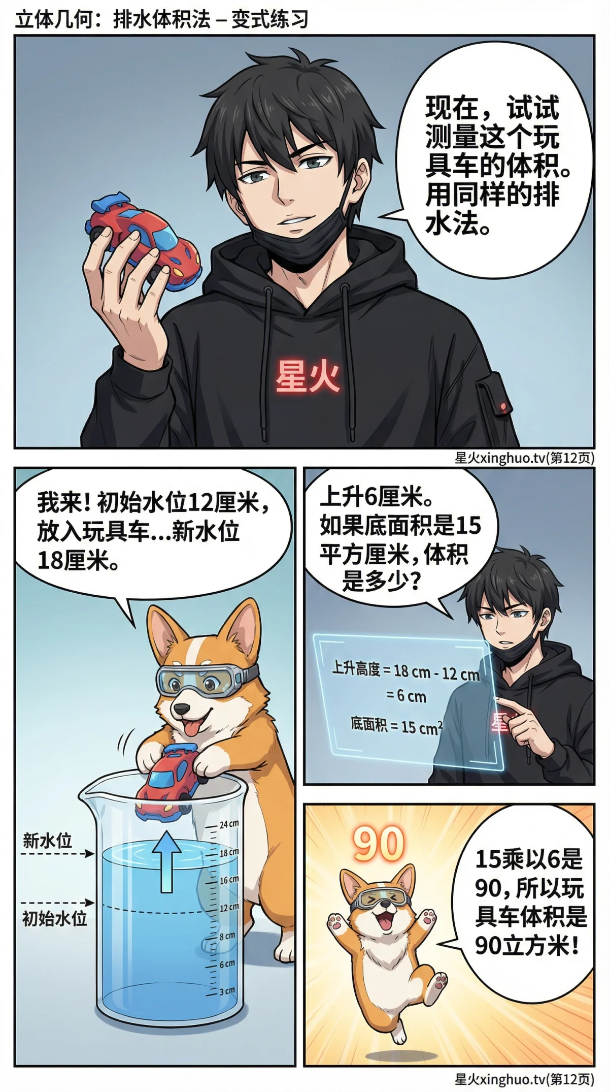 排水体积法详解：原理、步骤与经典例题 | 初中数学几何 - 第 11 页