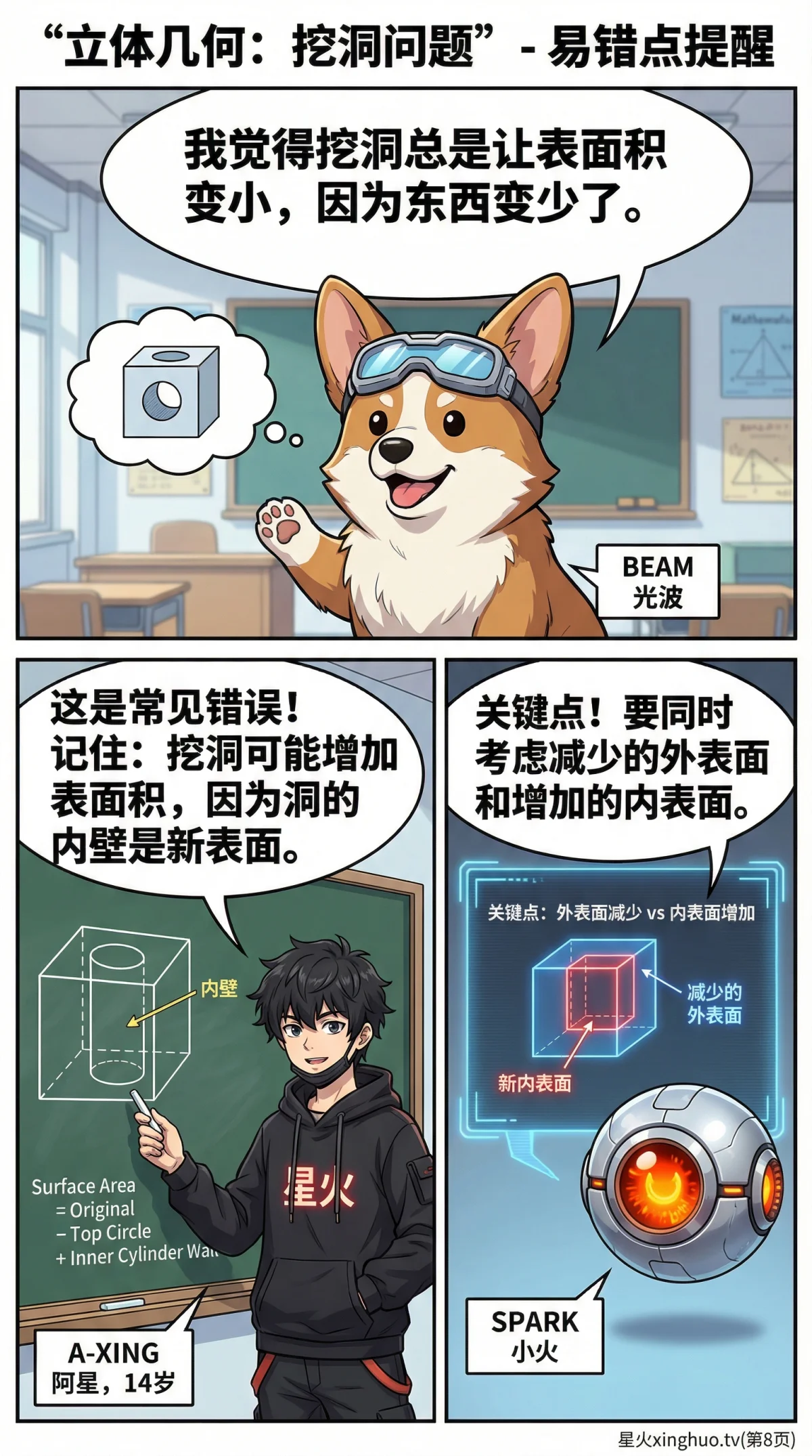 立体几何挖洞问题详解：体积计算与空间想象方法全解析 - 第 8 页